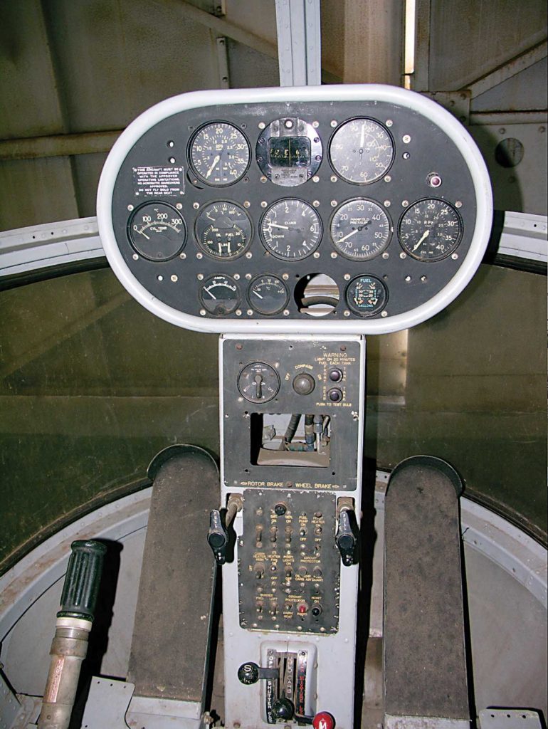 The instrument panel of a Sikorsky S-51. 