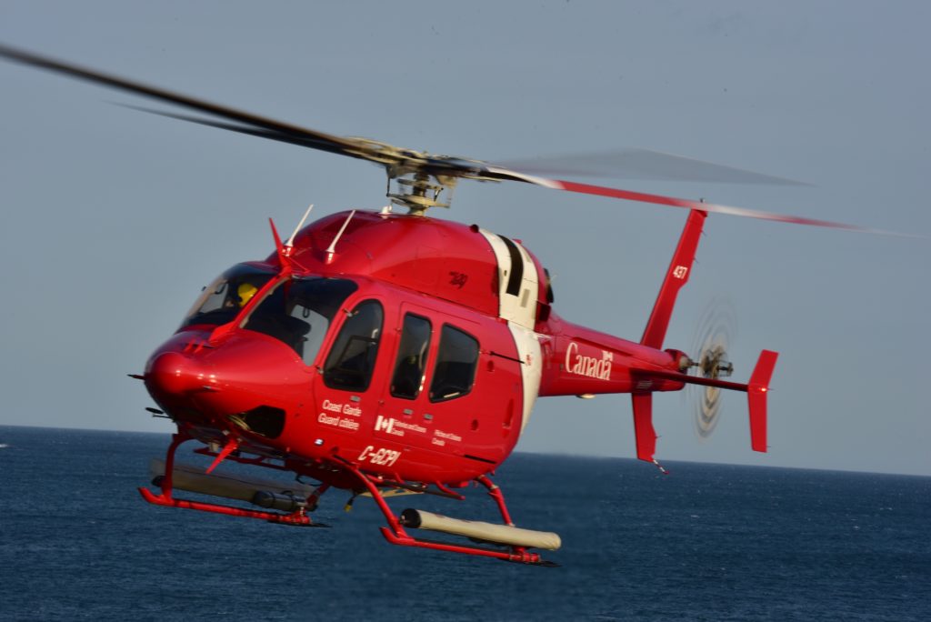 A Canadian Coast Guard Bell 429.