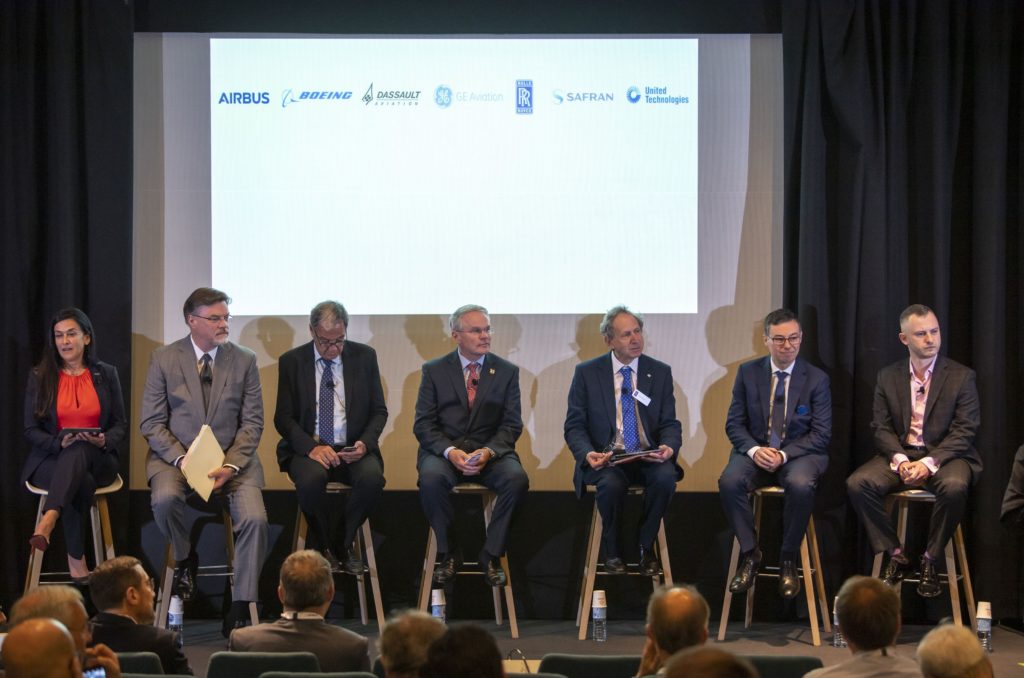 The aviation industry has committed to ambitious targets to reduce CO2 emissions. The Chief Technology Officers of seven of the world's leading aerospace manufacturers released today a joint statement to demonstrate how they are collaborating and sharing approaches to drive the sustainability of aviation. Airbus Photo
