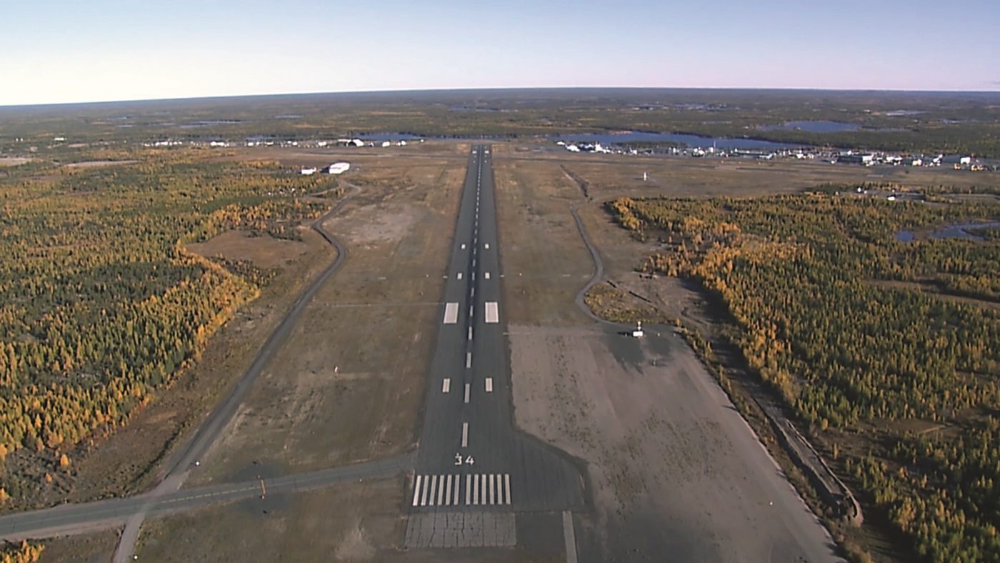 A northern light Yellowknife Airport Skies Mag