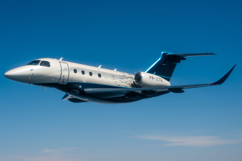 The Praetor 500 is the only midsize jet with full fly-by-wire, which complements the cabin experience of the Embraer DNA interior design with turbulence reduction for a smooth and efficient flight. Embraer Photo