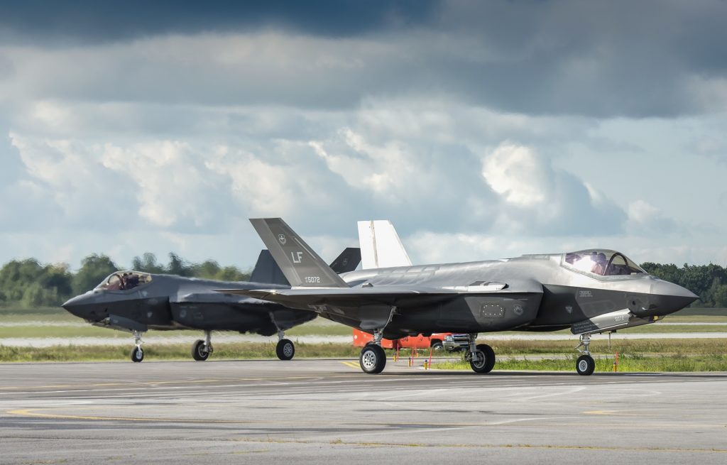 The pair of F-35s will be performing at the AERO Gatineau-Ottawa airshow from Sept. 6-8. Mike Luedey Photo