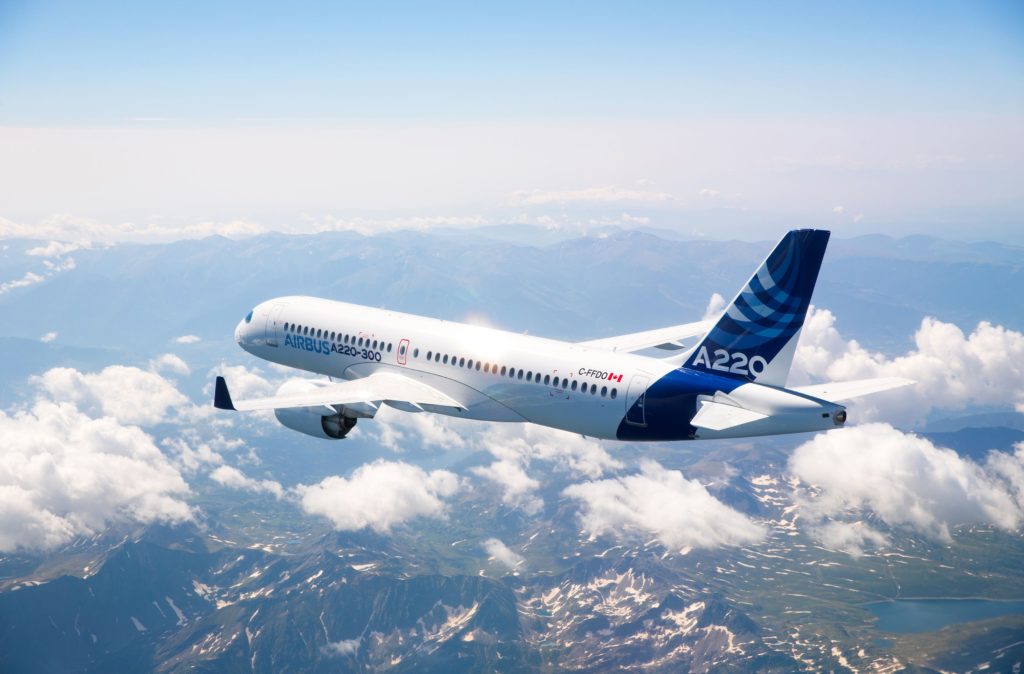 Airbus purchased a 50.01 per cent stake in Bombardier's formerly named C Series in July 2018. Since then, the French OEM has changed the name of the aircraft to the A220. Airbus Photo