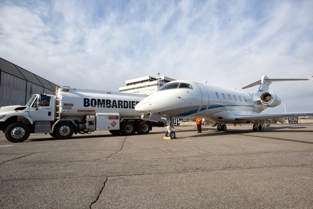 Latitude 33 Aviation, a private jet charter, executive jet management, and aircraft sales and acquisitions company will manage the aircraft on behalf of the aircraft's owner. Bombardier Photo