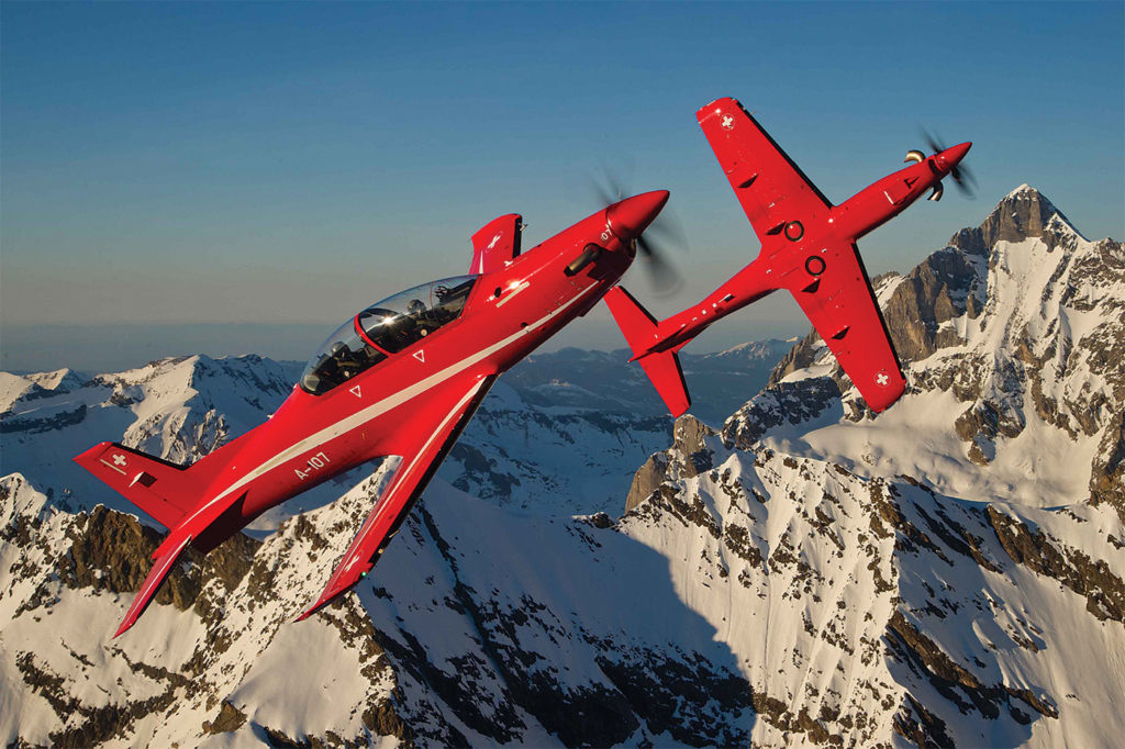 With its PC-21 military trainer, Pilatus has blended in-air and in-simulator experiences, creating a form of high fidelity, in-flight simulation. Pilatus Photo