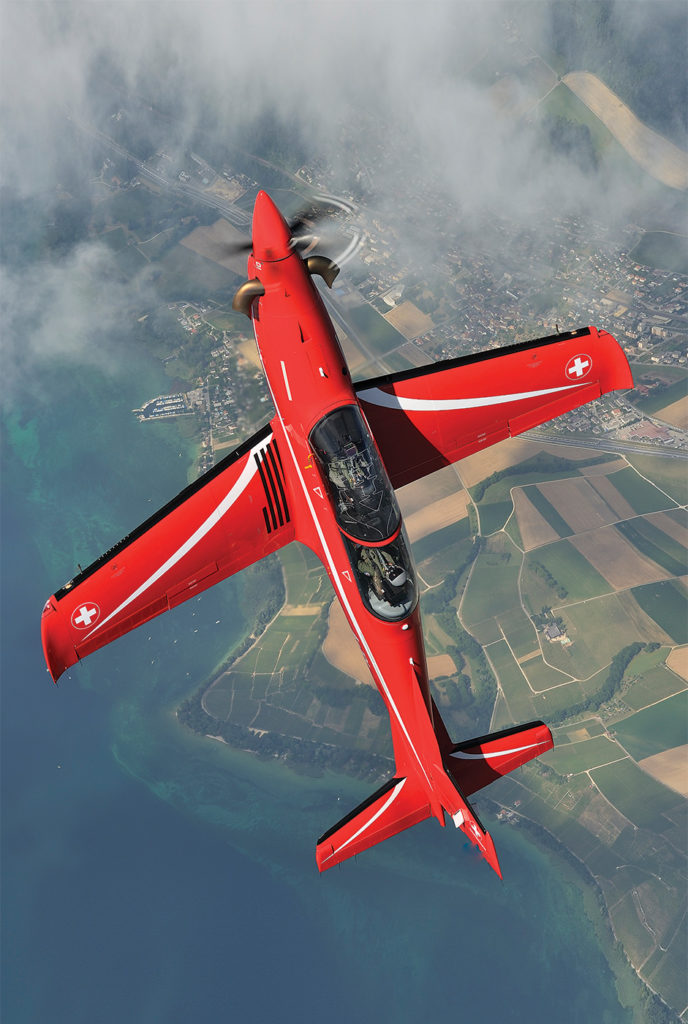Aerobatics are a productive way to get acquainted with a new airplane. Overall, the author found the PC-21's control harmony and response "delightful throughout the flight envelope." Pilatus Photo