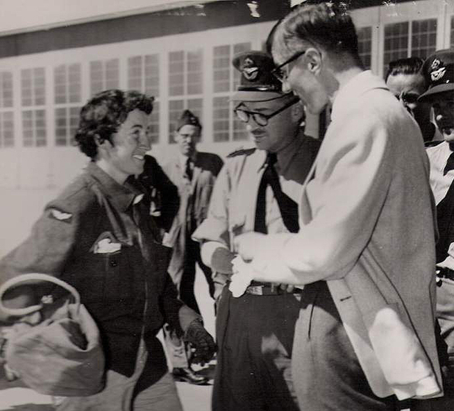 PO Grace MacEachern speaks with a reporter after the Mount Coquitlam, B.C., rescue. MacEachern Family Archives Photo
