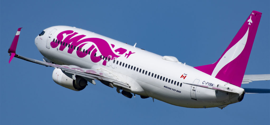WestJet's ultra-low-cost subsidiary, Swoop, has suspended all international and transborder flights until May 31. The airline had offered scheduled service to 17 destinations in Canada, the U.S., Mexico and the Caribbean. Eric Dumigan Photo