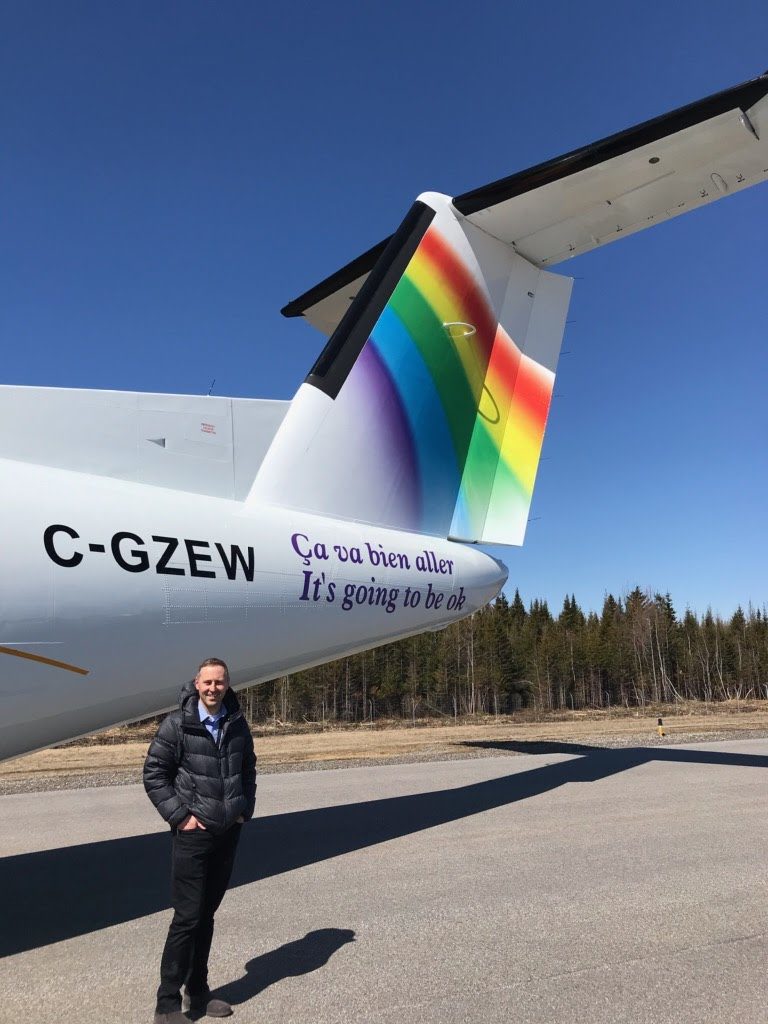 Martin Laplante, Air Creebec rainbow plane