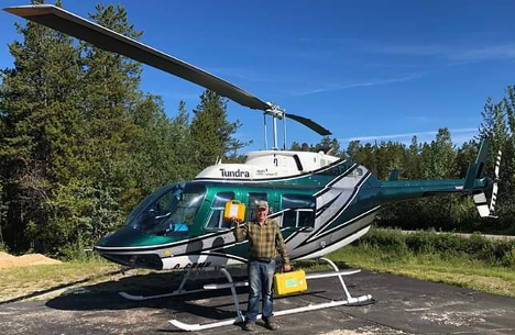 Tundra Helicopters president Steve Harrison with Crashkit