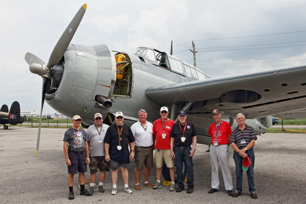 Some of the volunteer Avenger crew after the successful first engine run. Derek Mickeloff