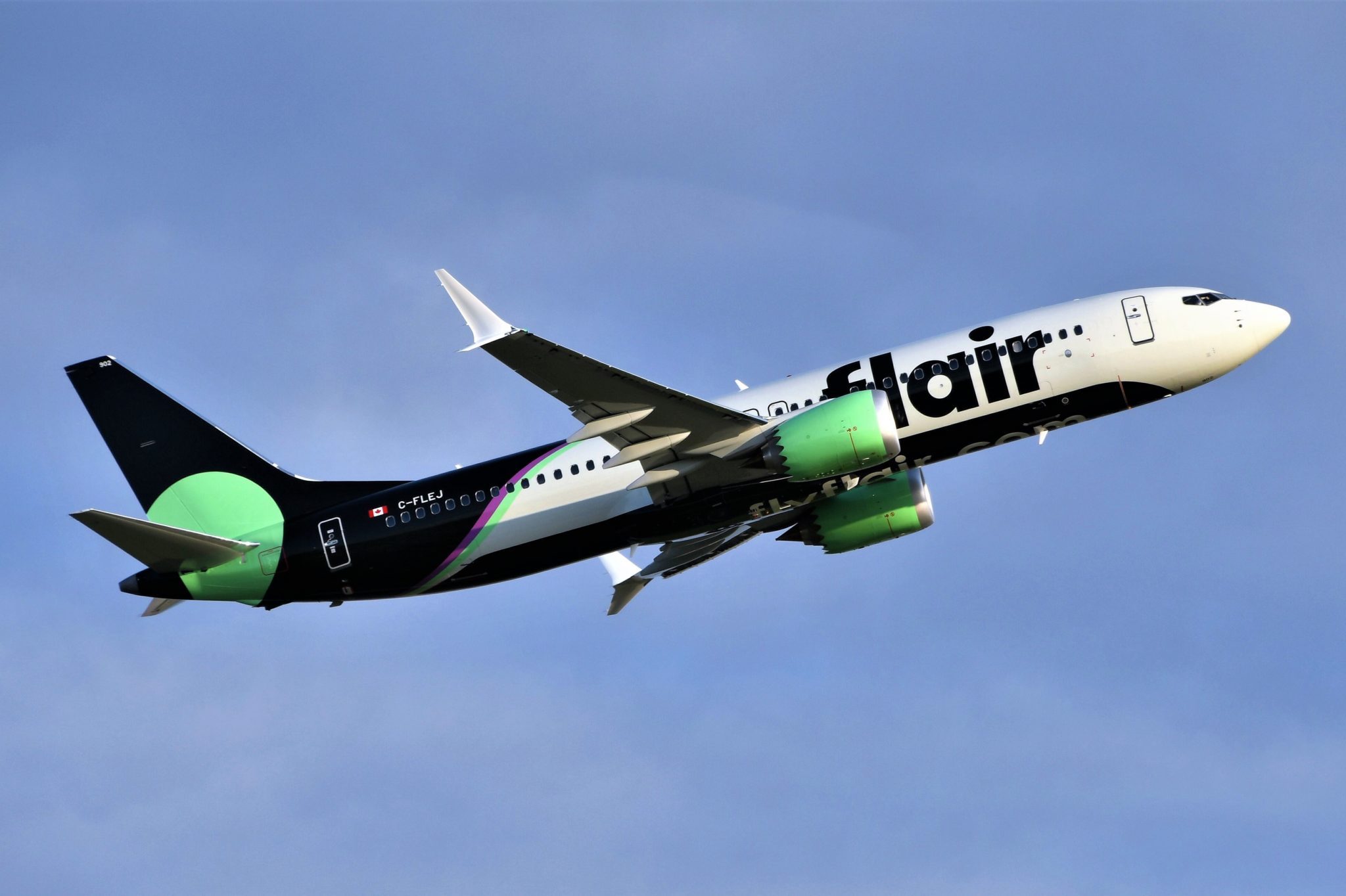 Flair Airlines begins service with the first of 13 new Boeing 737-8