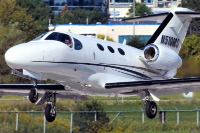 A Cessna Citation Mustang spotted at Toronto Buttonville Municipal Airport. Photo by Frederick K. Larkin