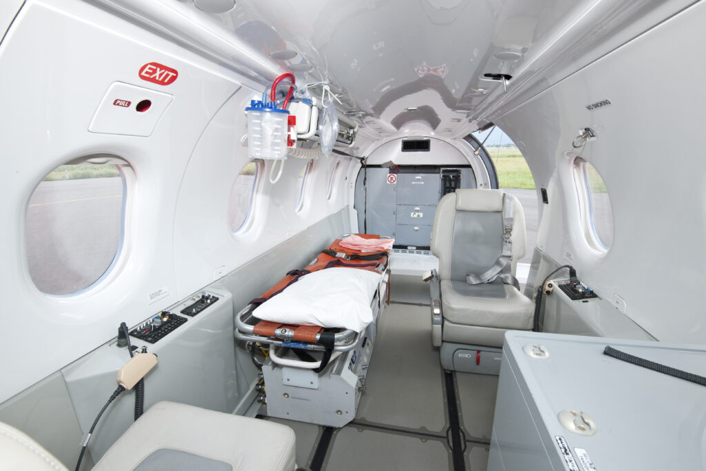 Ornge air ambulance PC-12 interior