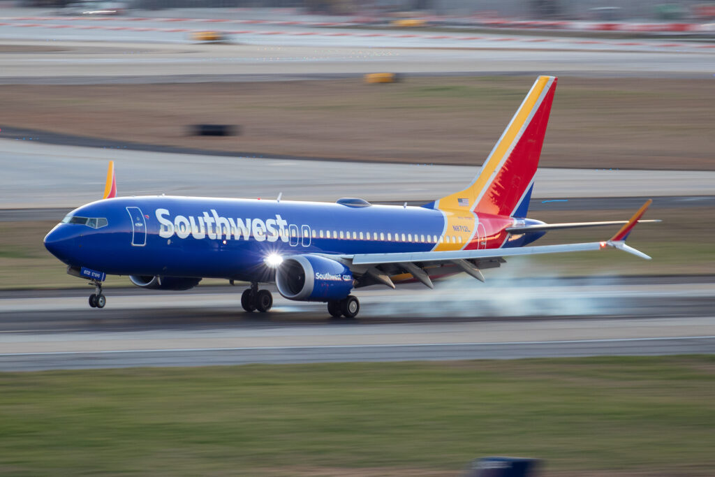 Southwest 737 Max 8 landing