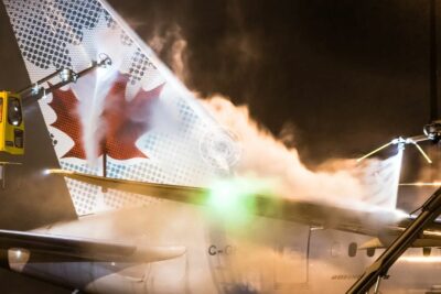Air Canada Boeing 787 Dreamliner deicing at Toronto Pearson. Photo submitted by John Chung, Instagram user @jcjchungstudios