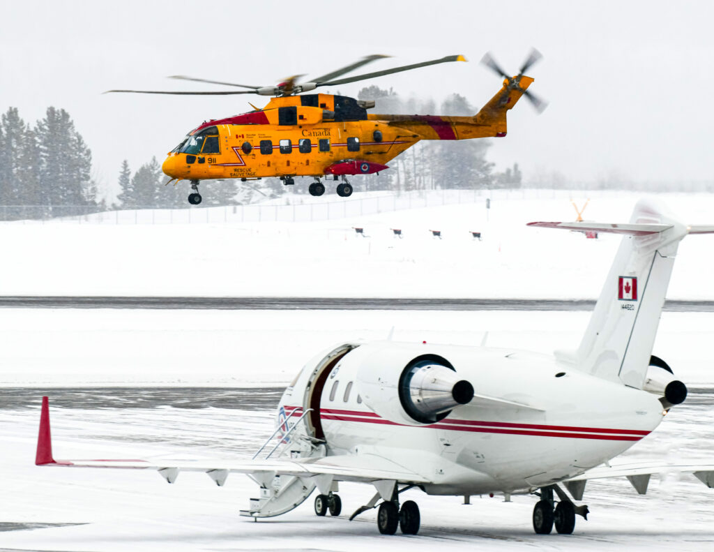 RCAF CH-149 Cormorant and CC-144 Challenger