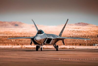 U.S. Air Force F-22 Raptor back from its demo at Nellis Air Force Base. Photo submitted by Instagram user @mathieu.pouliot