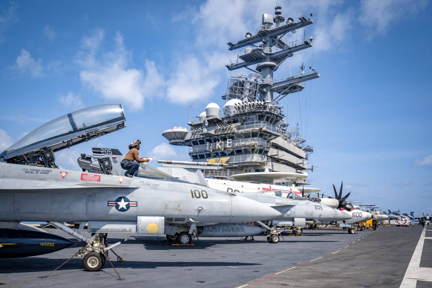 Photo feature: On board 'The Mighty Ike' with Carrier Strike Group 2 ...