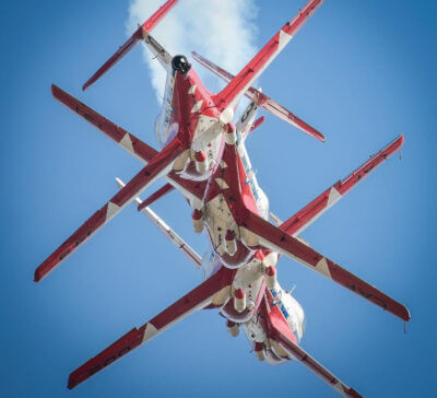 The Canadian Forces Snowbirds performing at the Abbotsford Airshow. Tagged on Instagram by hazers_flightline