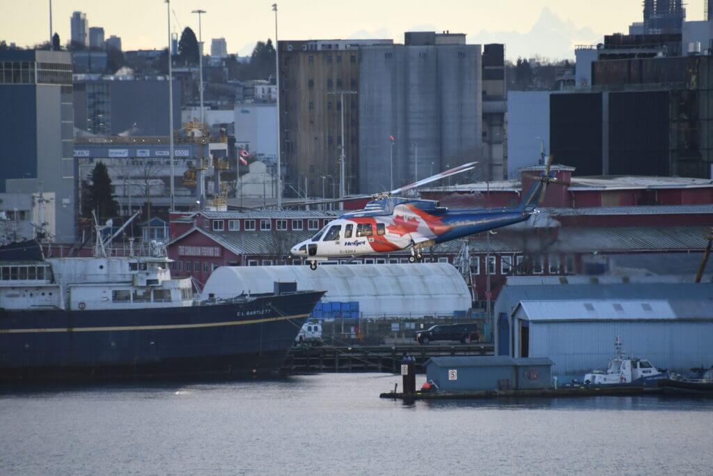 TSB: Helijet S-76 likely hit by helicopter-induced lightning mid